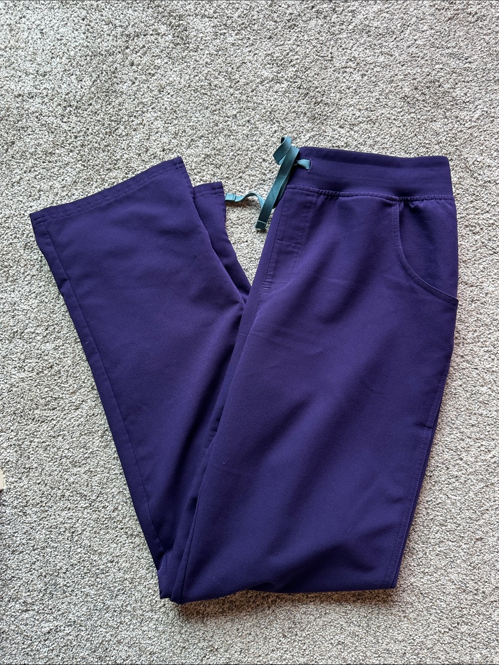 Figs Kade Purple Scrub Pants with Drawstring